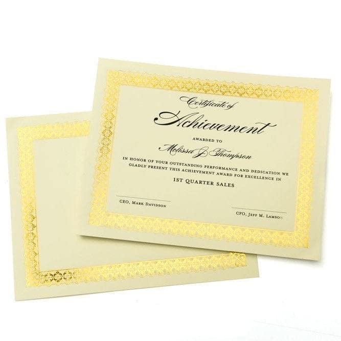 Gartner Studios Certificate Kit  Includes 60 Blue Certificate Holders and 60 Gold Foil Certificate Papers  120 Total Pieces (97436) - Image 4